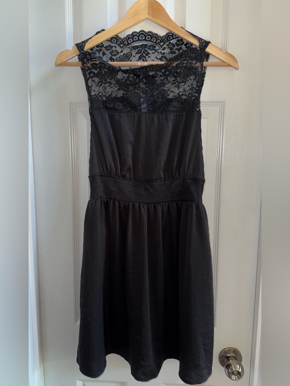 Vintage Free People LBD Black Dark Fairy Croquet Mini Dress XS Whimsigoth Indie